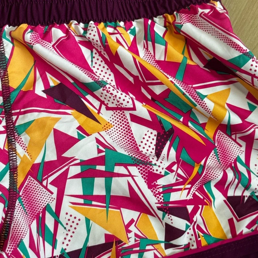 💙Under Armour Women's Athletic semi fitted Shorts - Purple and Multicolor - Picture 2 of 8